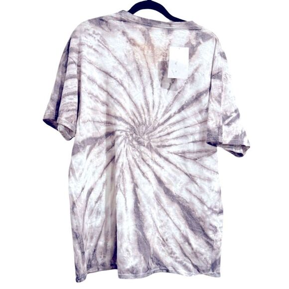 Love Tribe Womens Friends TV Show Gray Tie Dye Short Sleeve T-Shirt Size Large - Picture 2 of 5
